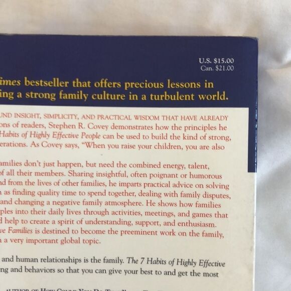 THE 7 Habits of Highly Effective Families Used Stephen Covey, Bestseller used - Picture 3 of 5